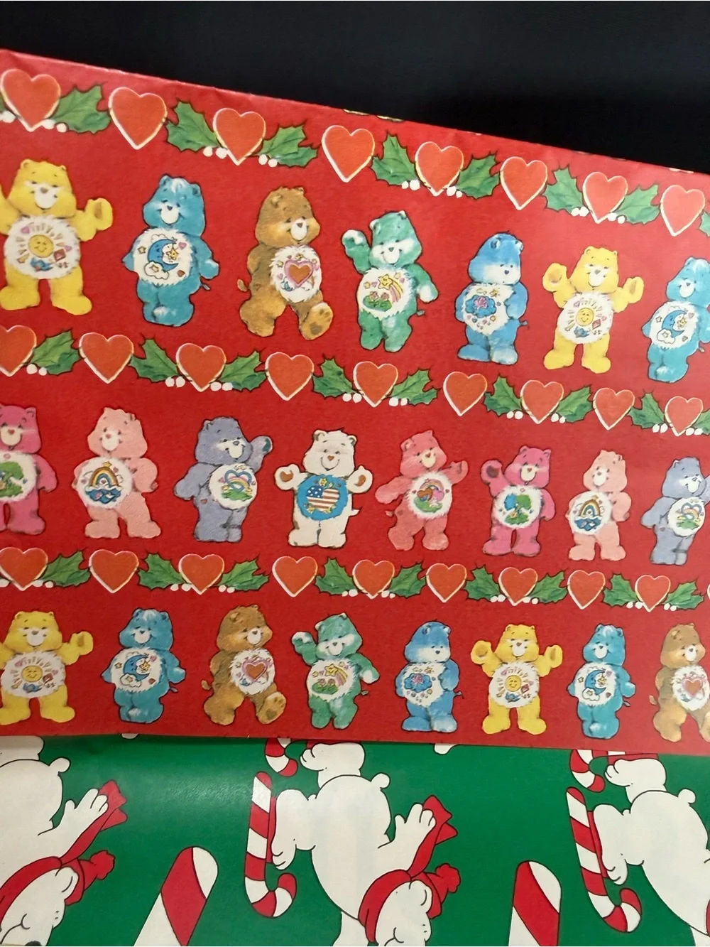 Vintage 80’s-90’s Care Bears Nutcracker Koala/Mice Wrapping Paper 4 Sheets